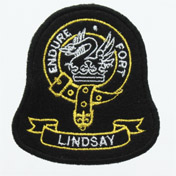 Clan Crest Badge, Embroidered, Clan Lindsay